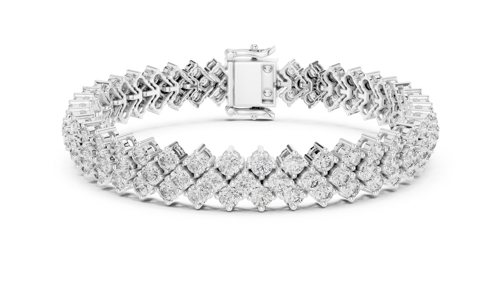 6.00 Ct. Double Row Round Diamond Bracelet (FBR0138)