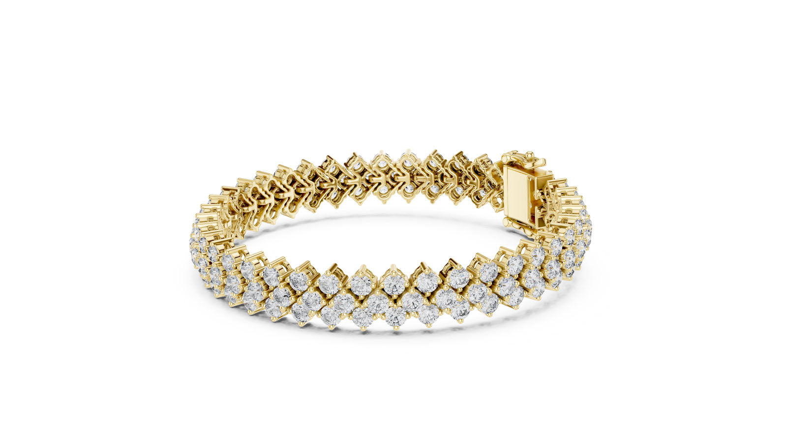 6.00 Ct. Double Row Round Diamond Bracelet (FBR0138) 8