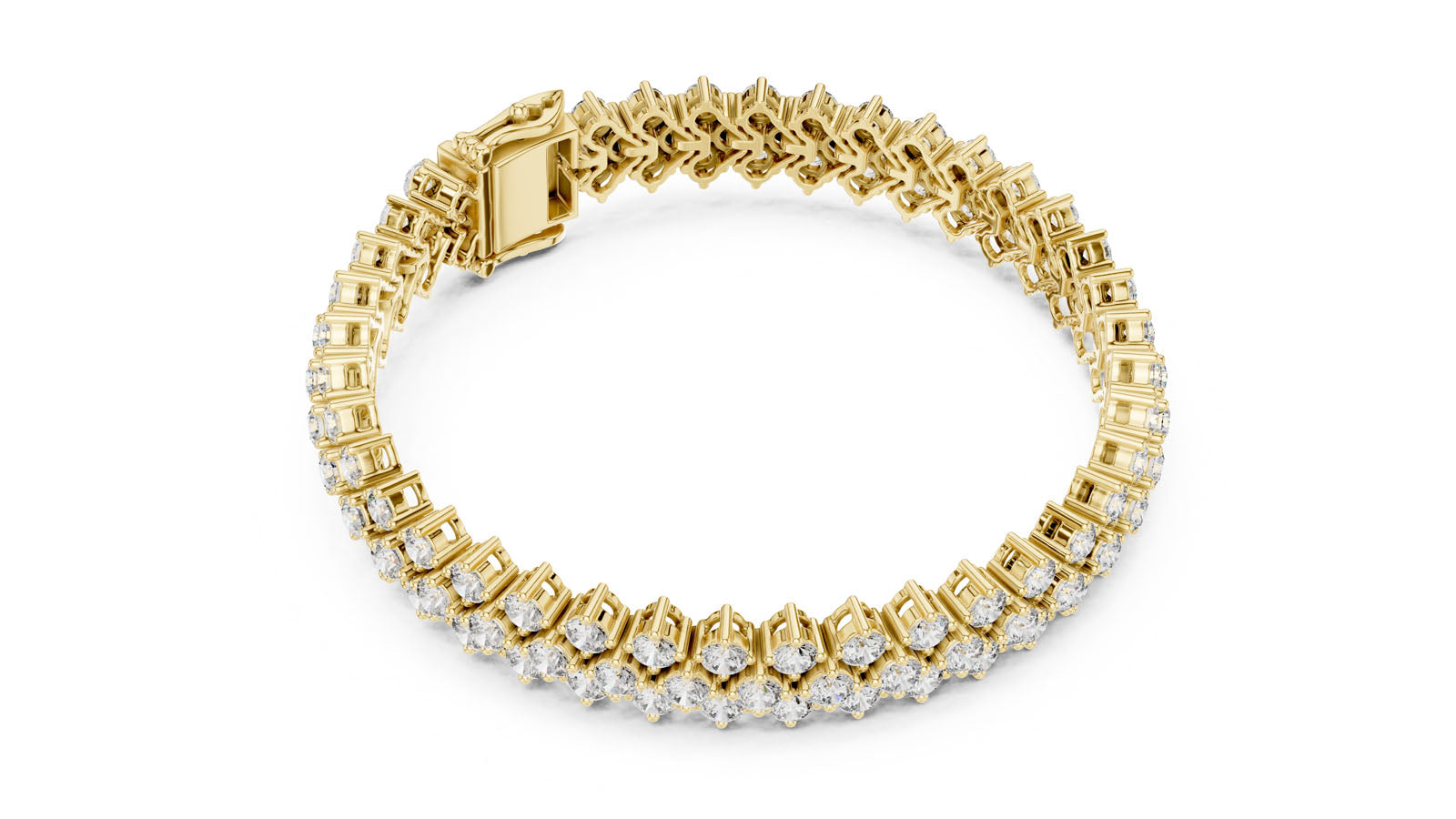 6.00 Ct. Double Row Round Diamond Bracelet (FBR0138)