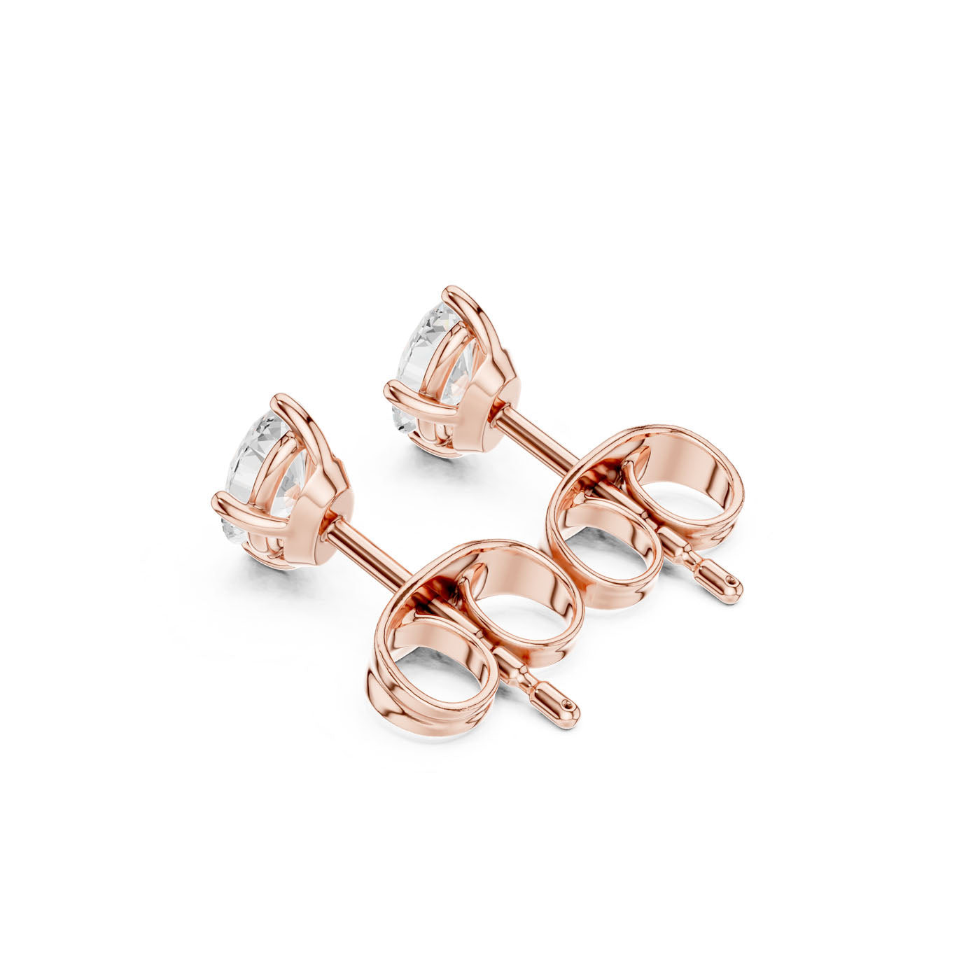 0.50 CT. Classic Oval Diamond Solitaire Stud Earrings with Four-Prong Setting (GER-0346) 10