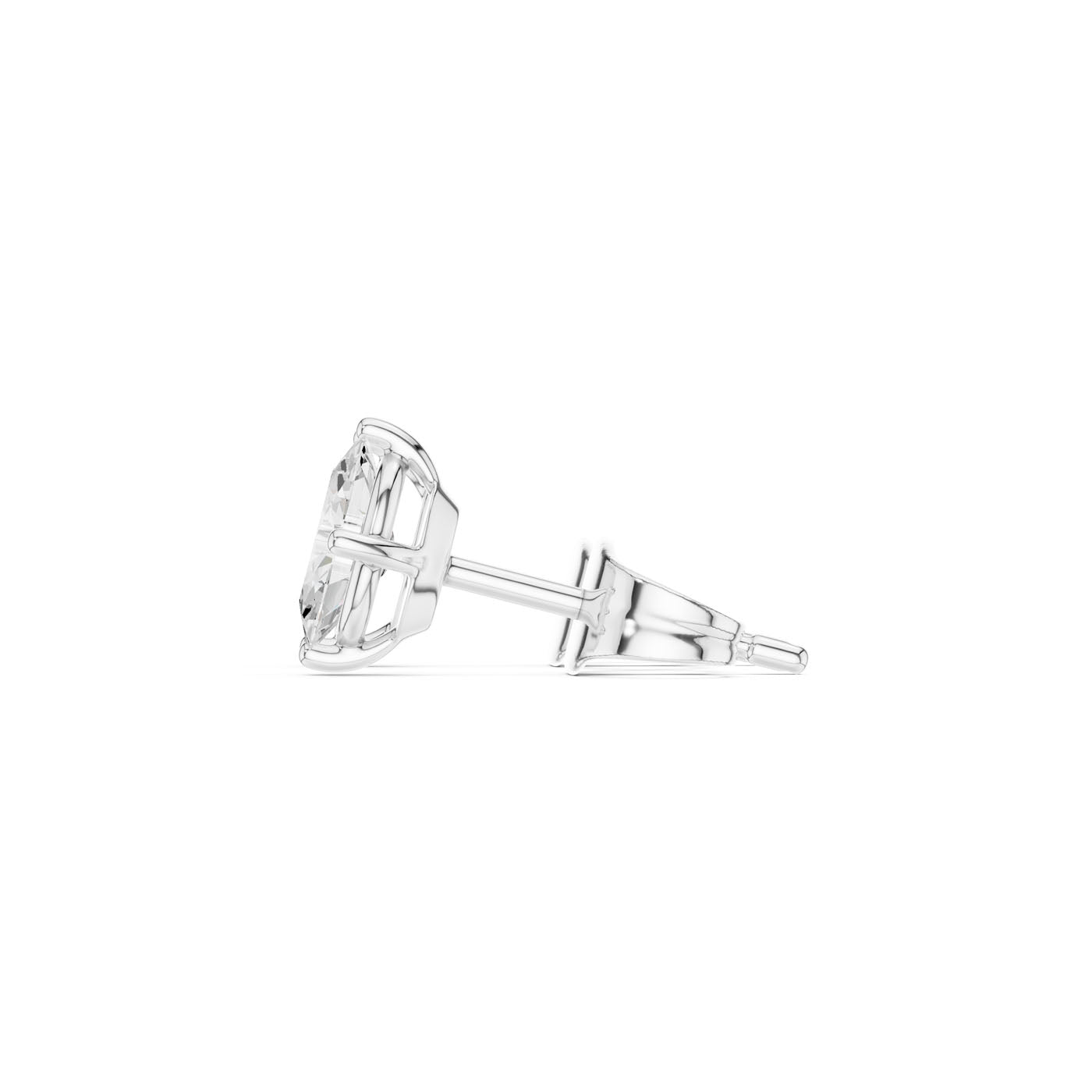 0.50 CT. Classic Oval Diamond Solitaire Stud Earrings with Four-Prong Setting (GER-0346) 12
