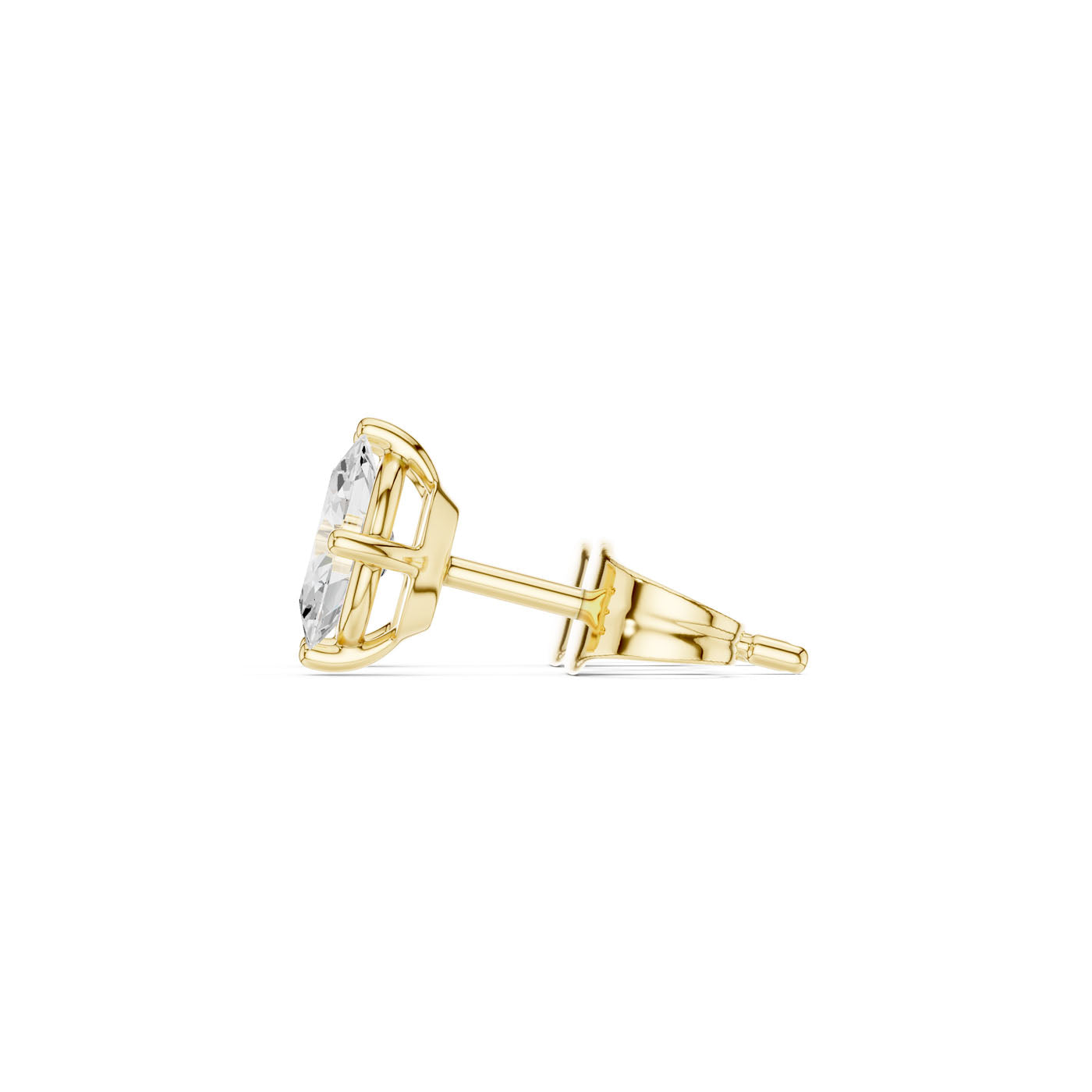 0.50 CT. Classic Oval Diamond Solitaire Stud Earrings with Four-Prong Setting (GER-0346) 3