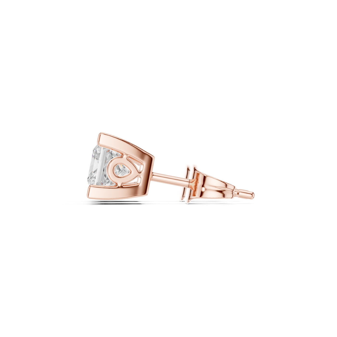 .50-1.00 Ct. Princess Cut Diamond Earrings with Four-Prong Setting (GER-0352-53-54) 12