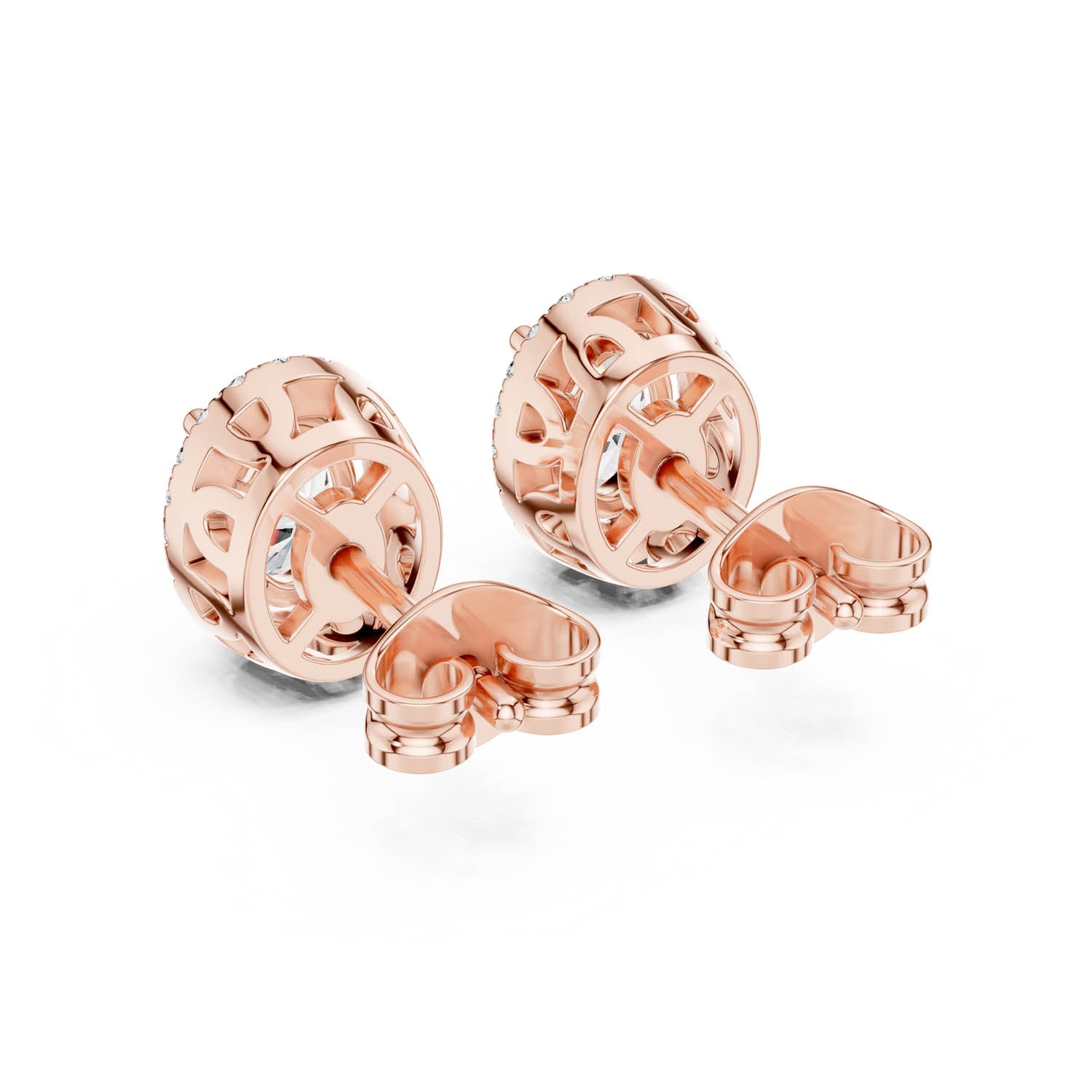 1.20 Ct. Oval Diamond Halo Earrings (GER-0358) 3