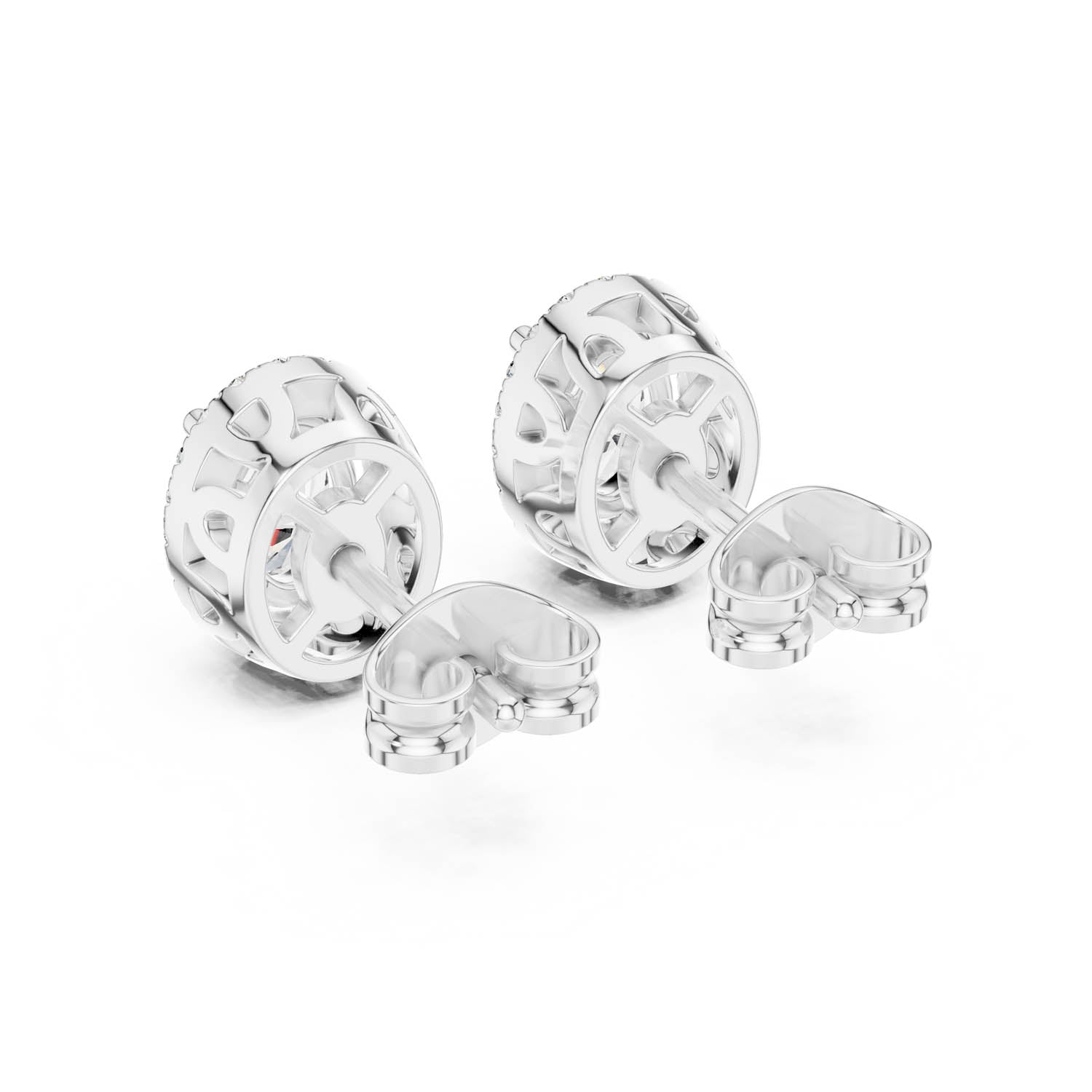 1.20 Ct. Oval Diamond Halo Earrings (GER-0358) 6
