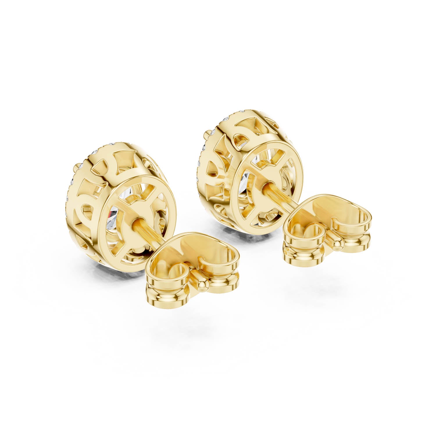 1.20 Ct. Oval Diamond Halo Earrings (GER-0358) 8