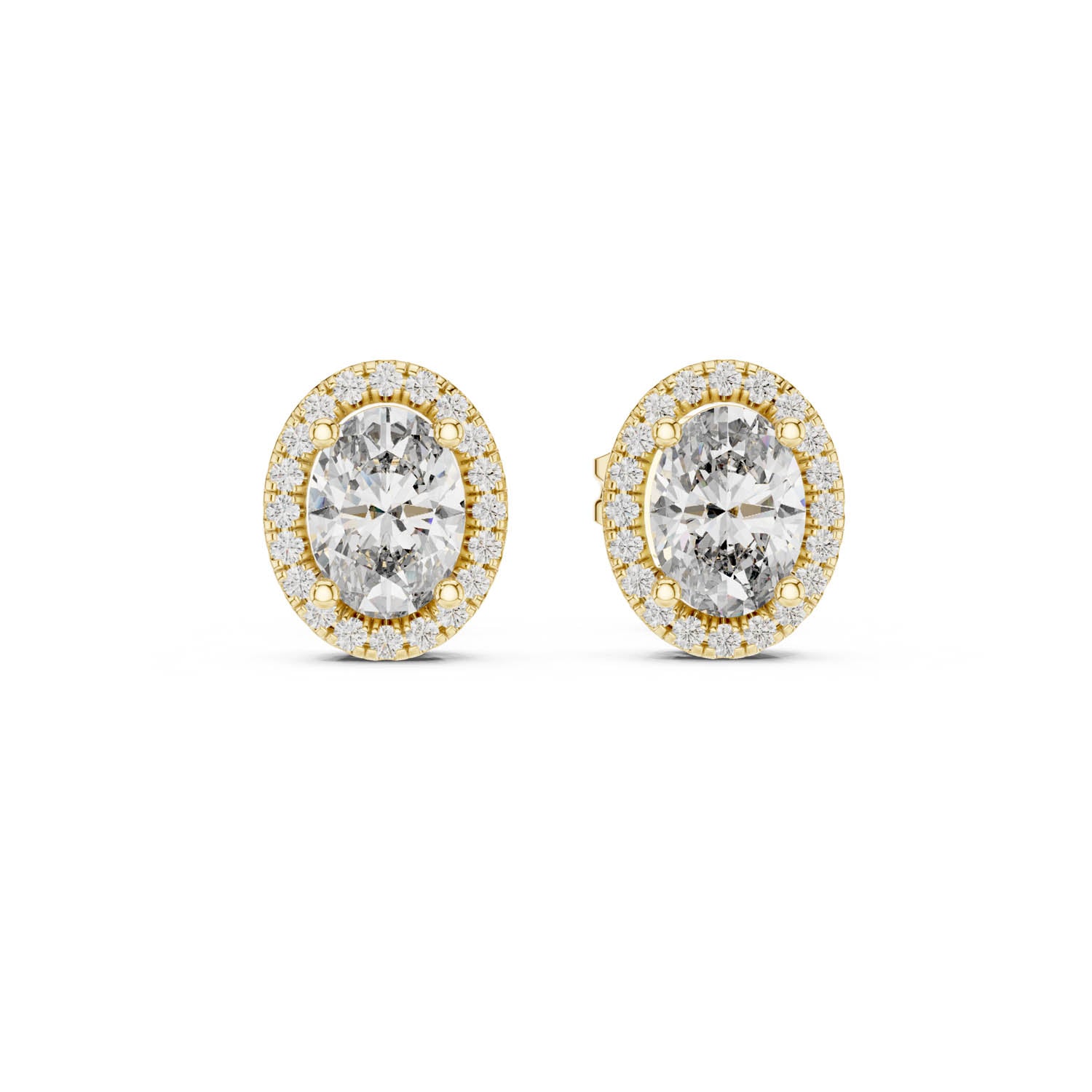 1.20 Ct. Oval Diamond Halo Earrings (GER-0358) 9