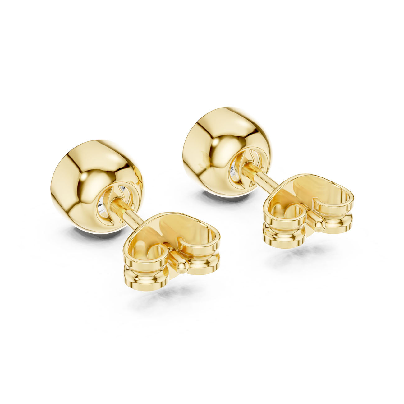 1.00 Ct. Round Bezel-Set Diamond Stud Earrings (GER-0370) 4