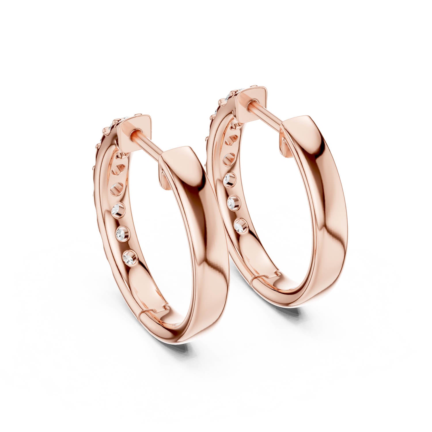 .70 Ct. Diamond Hoop Earrings with Channel-Inspired Prong Setting (GER-0373) 6