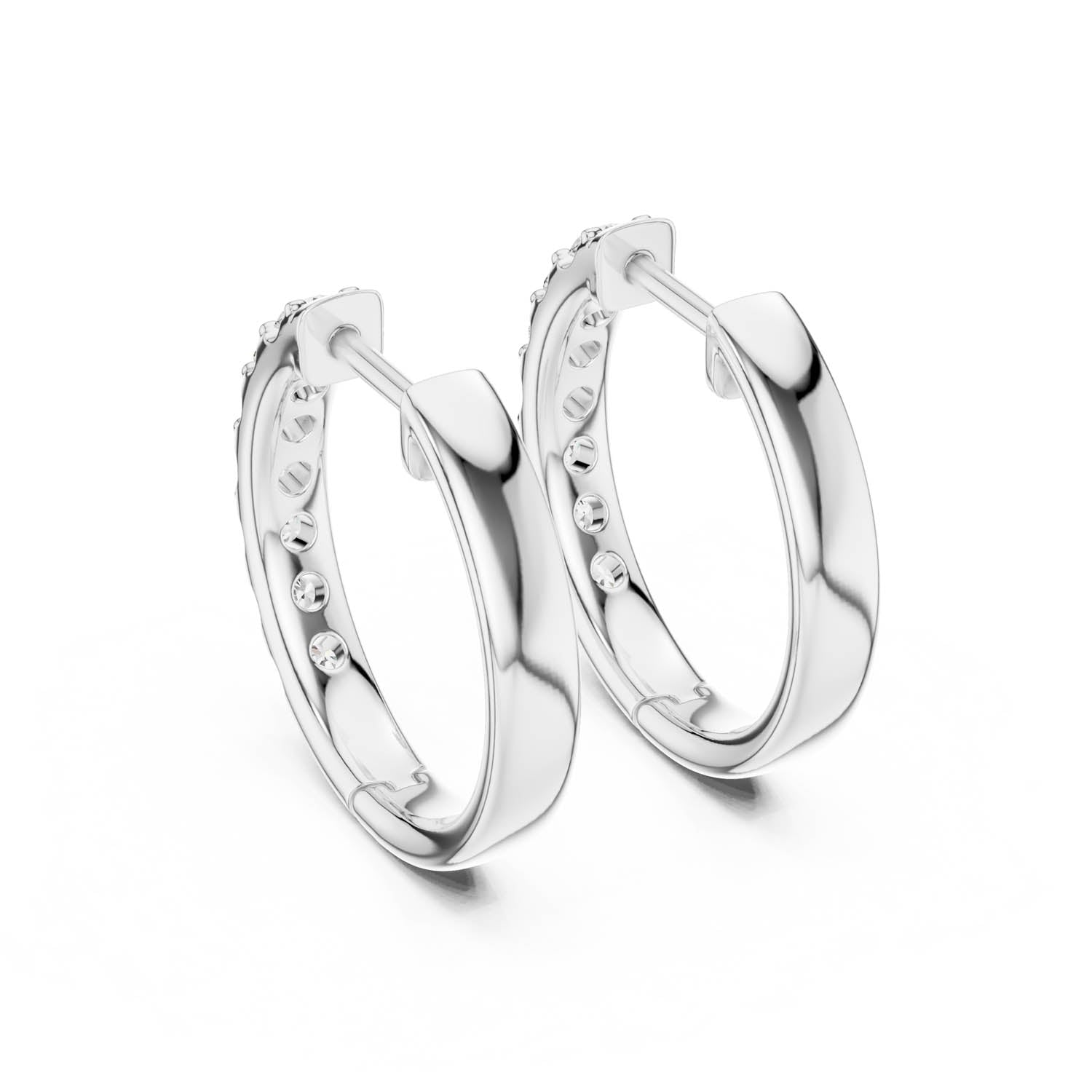 .70 Ct. Diamond Hoop Earrings with Channel-Inspired Prong Setting (GER-0373) 9