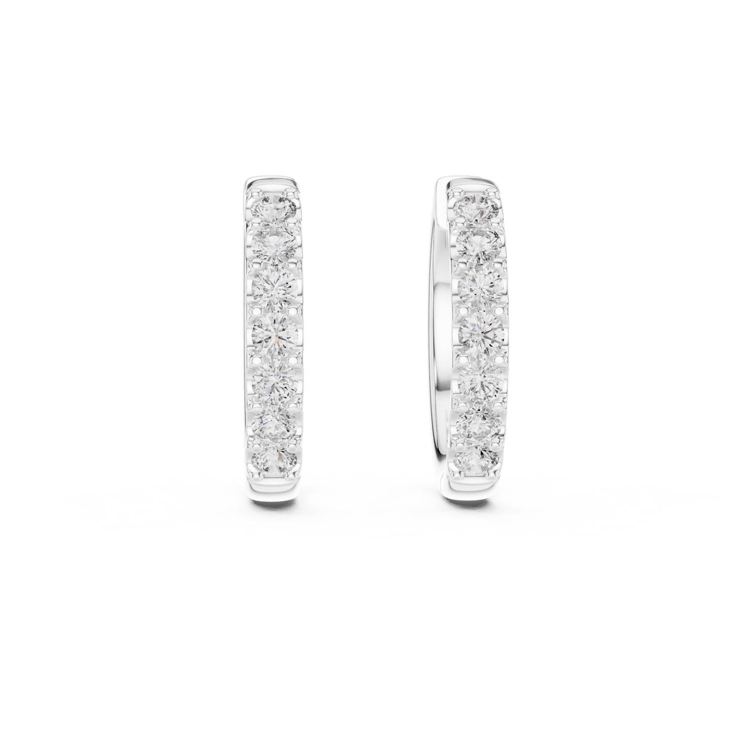 .70 Ct. Diamond Hoop Earrings with Channel-Inspired Prong Setting (GER-0373)
