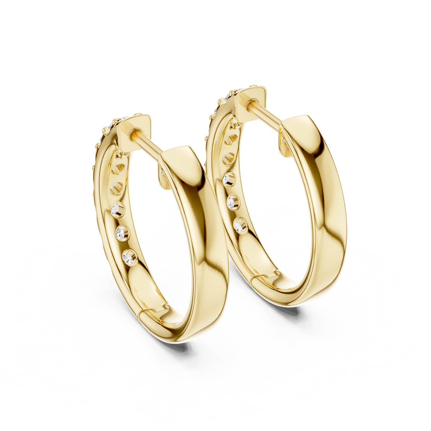 .70 Ct. Diamond Hoop Earrings with Channel-Inspired Prong Setting (GER-0373) 3