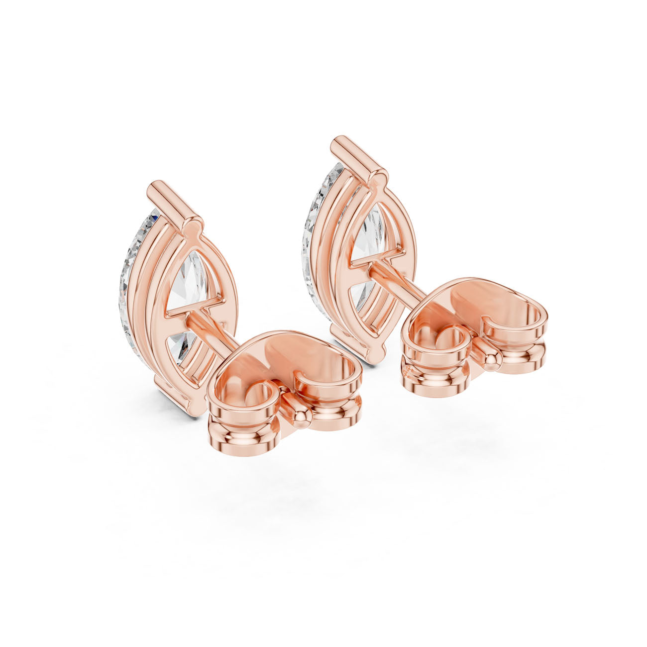 .70 Ct. Marquise-Cut Diamond Stud Earrings with Classic Prong Setting (GER-0378) 10