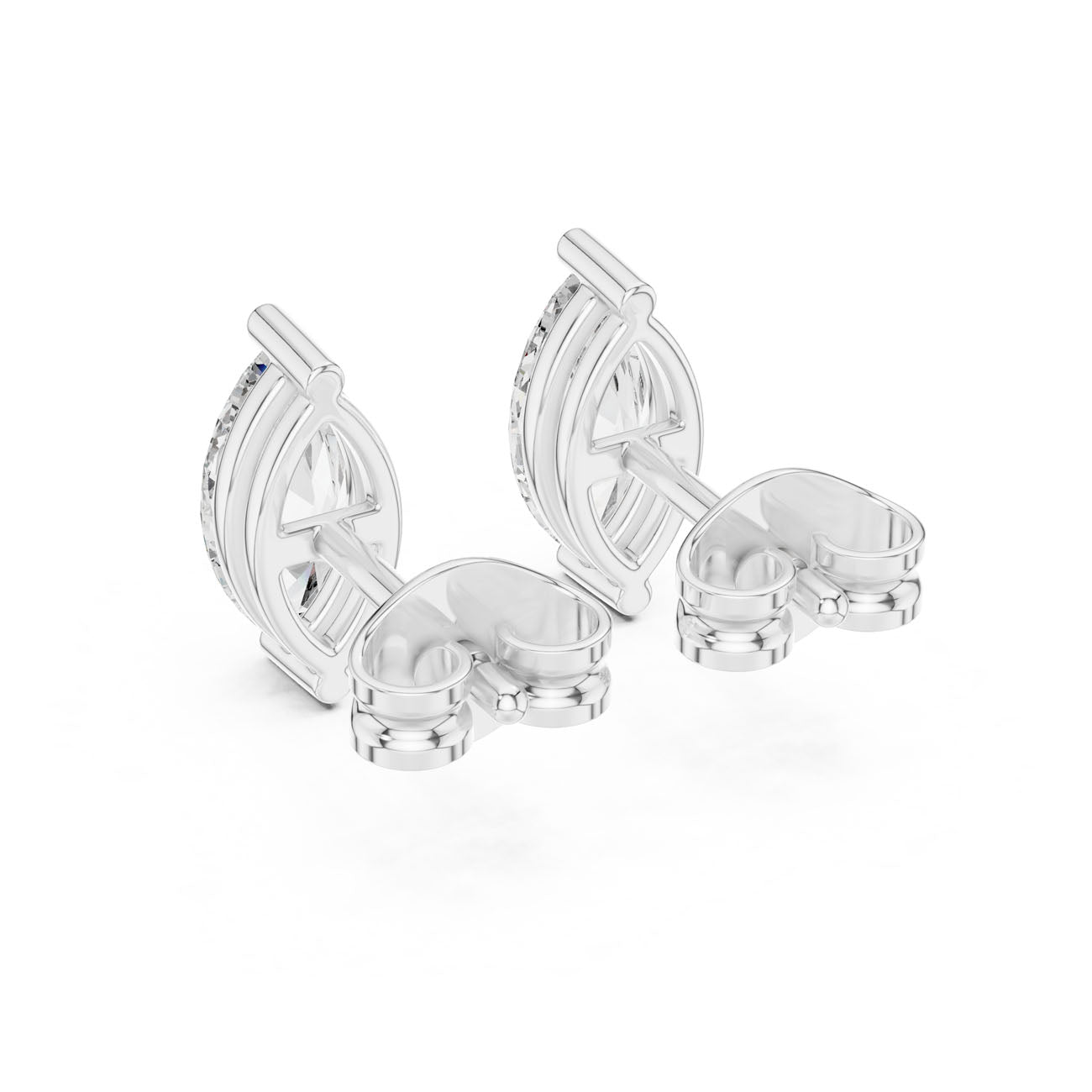 .70 Ct. Marquise-Cut Diamond Stud Earrings with Classic Prong Setting (GER-0378) 9