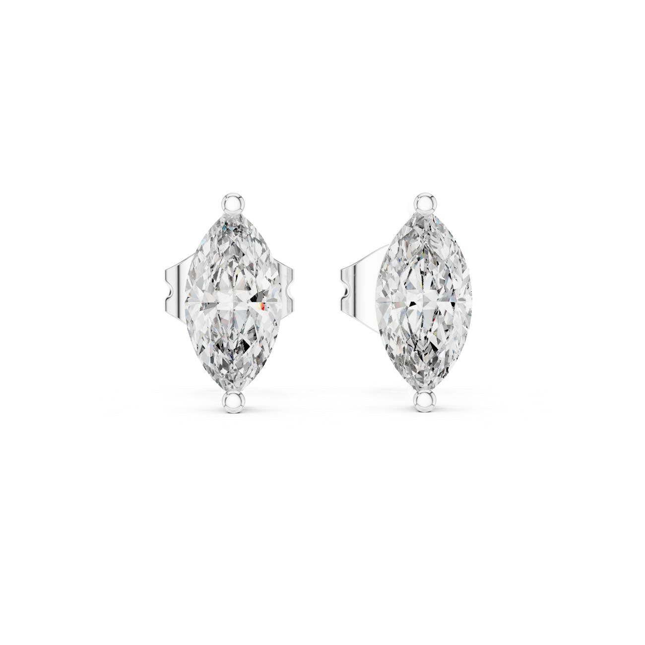 .70 Ct. Marquise-Cut Diamond Stud Earrings with Classic Prong Setting (GER-0378)