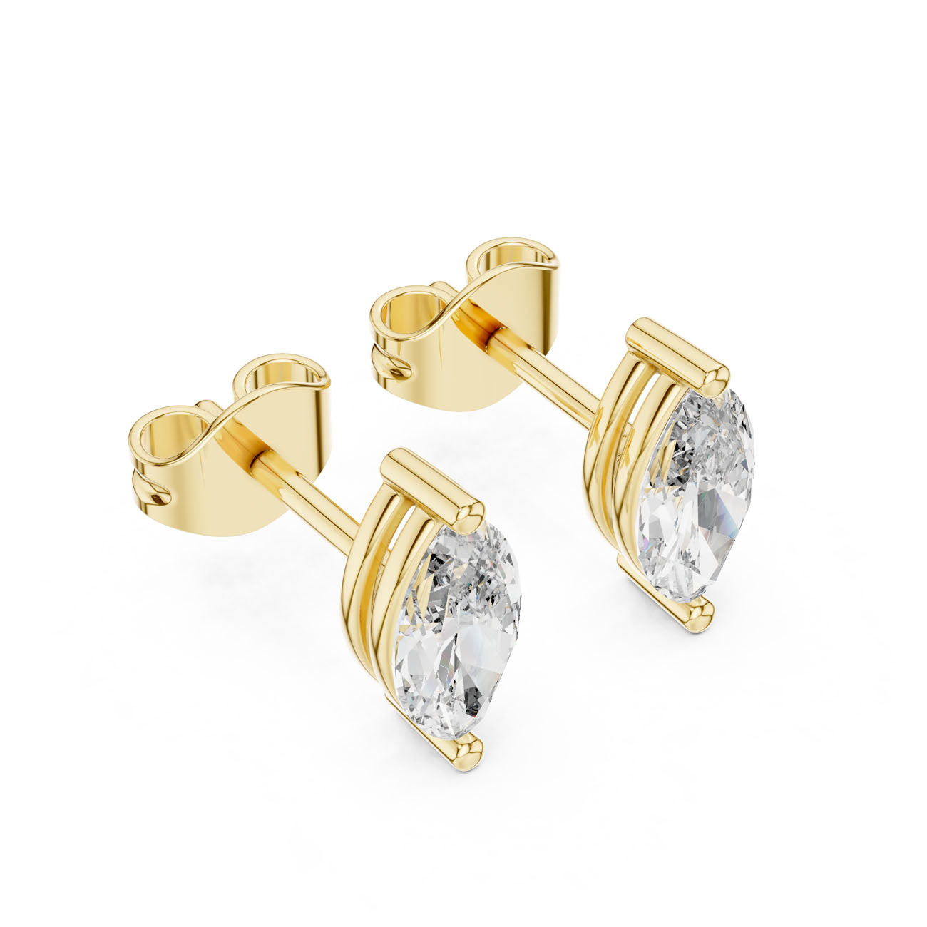 .70 Ct. Marquise-Cut Diamond Stud Earrings with Classic Prong Setting (GER-0378)