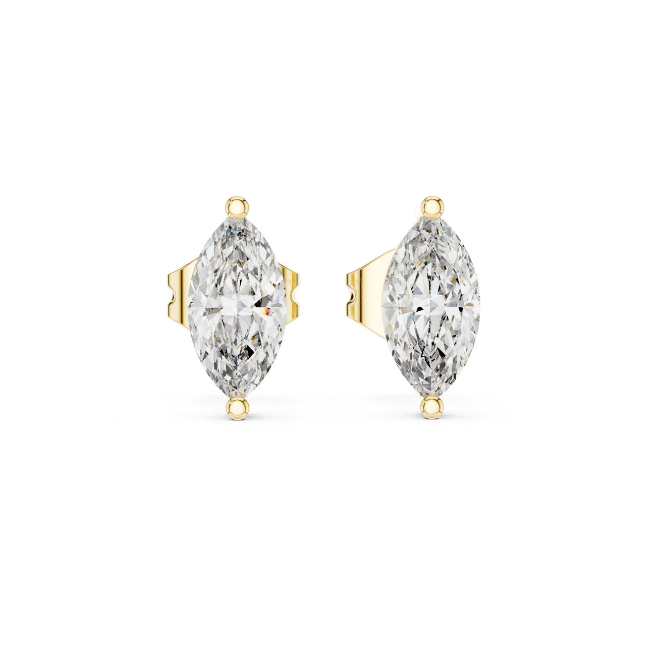 .70 Ct. Marquise-Cut Diamond Stud Earrings with Classic Prong Setting (GER-0378) 4