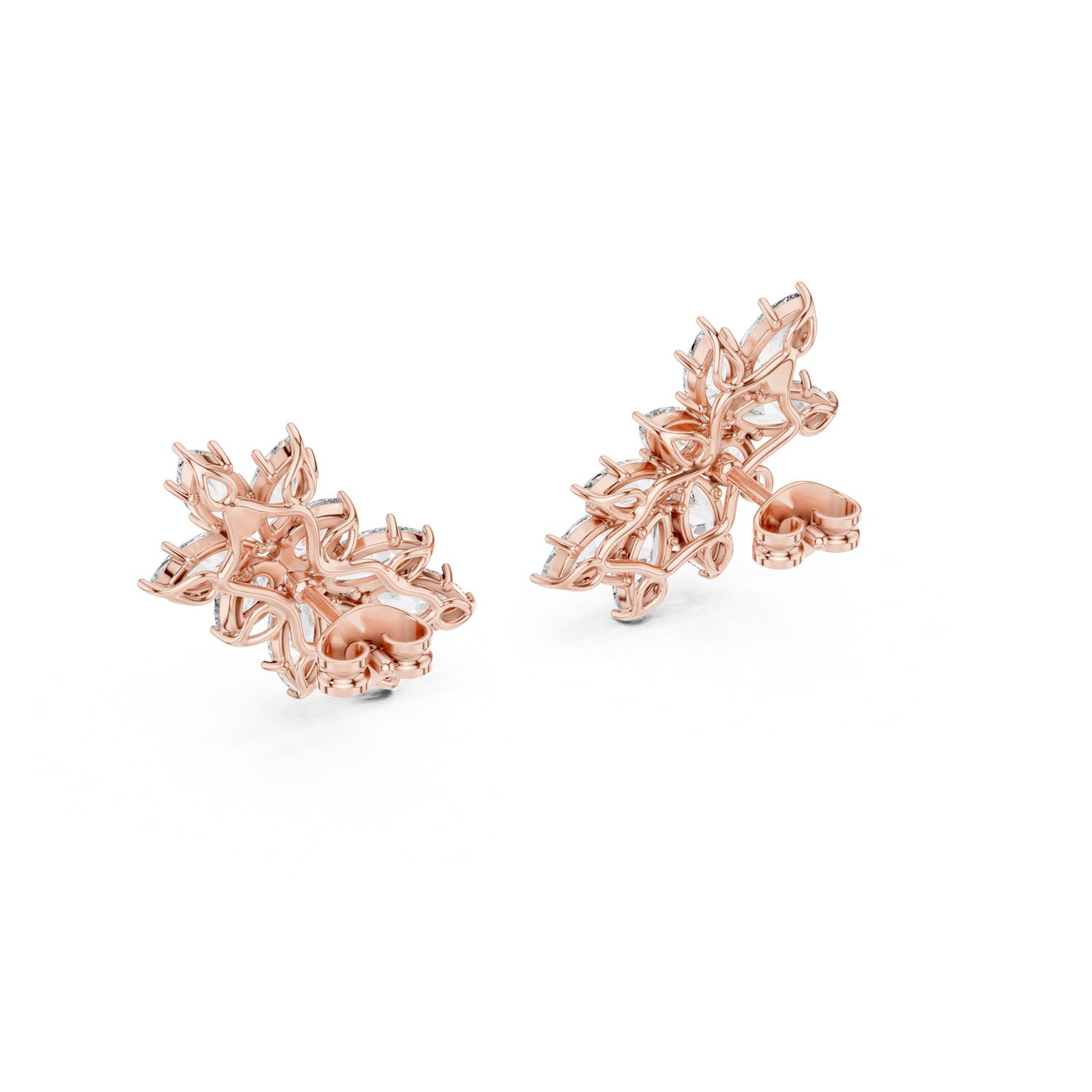 4.10 Ct. Marquise Diamond Cluster Earrings (GER-0383) 3