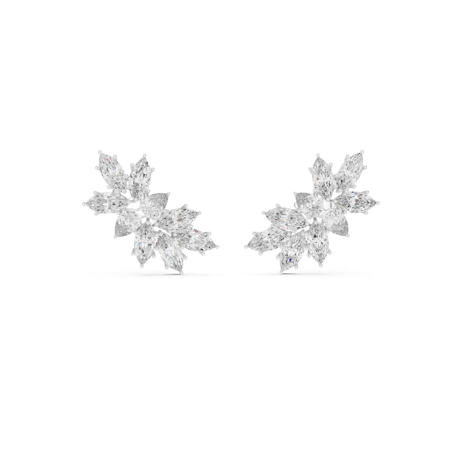 4.10 Ct. Marquise Diamond Cluster Earrings (GER-0383)