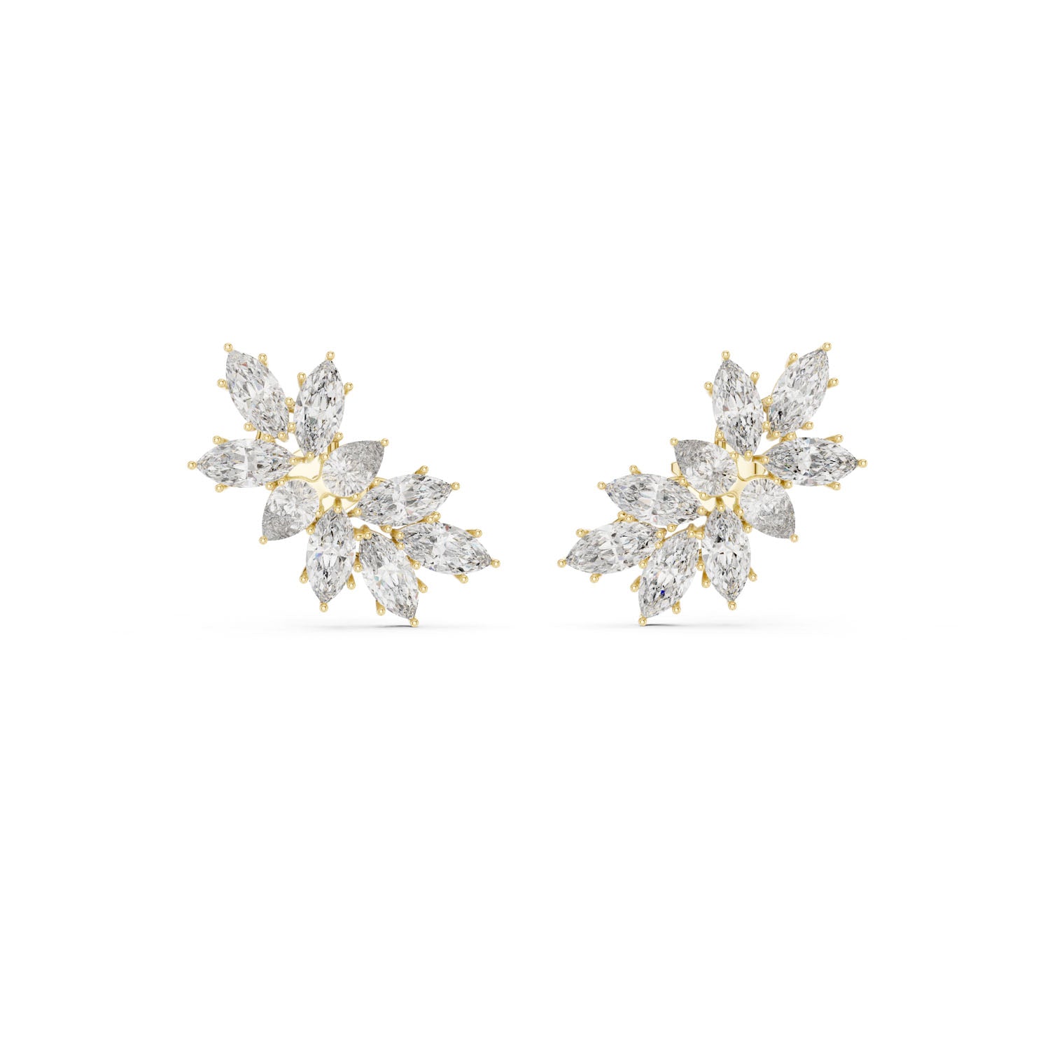 4.10 Ct. Marquise Diamond Cluster Earrings (GER-0383) 5