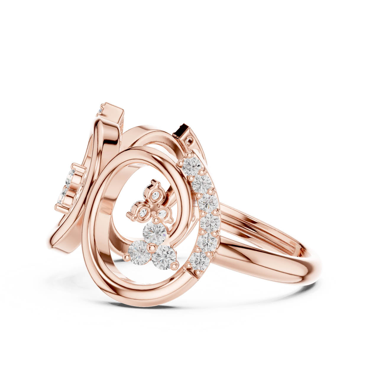 .28 Ct. Modern Open-Loop Diamond Ring (GHFTG) 11