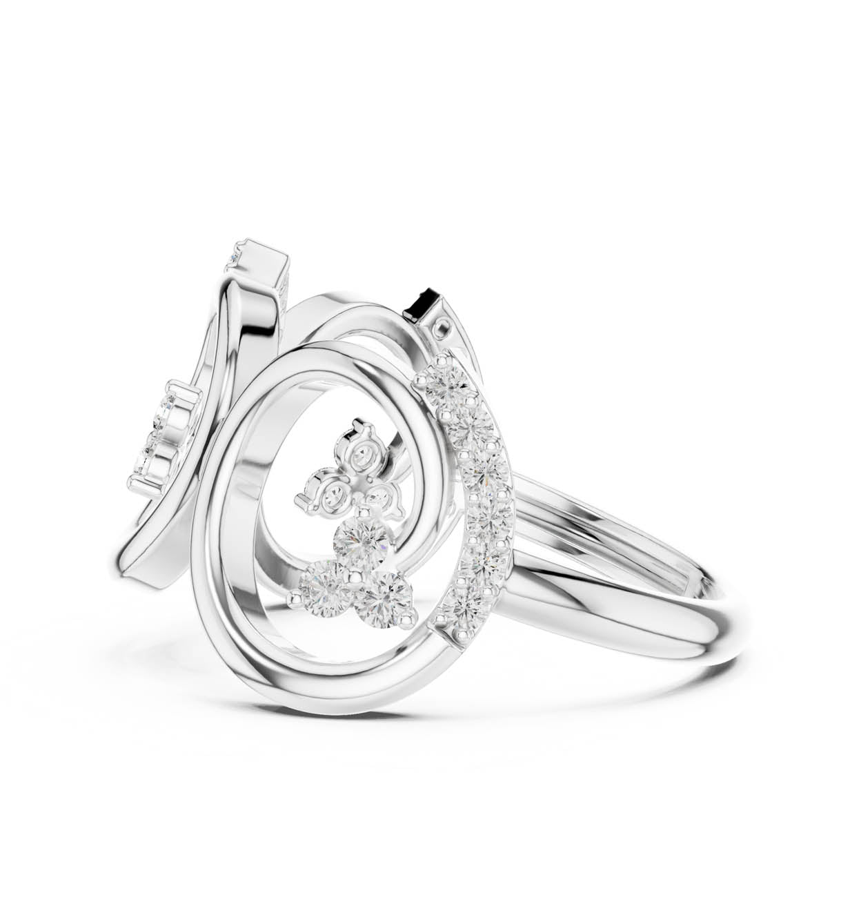 .28 Ct. Modern Open-Loop Diamond Ring (GHFTG) 12