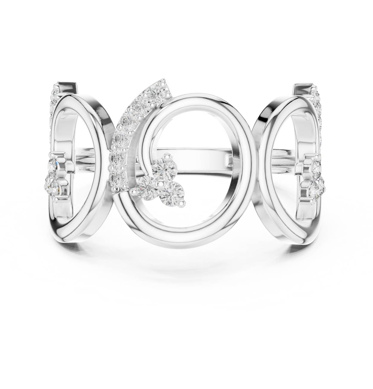 .28 Ct. Modern Open-Loop Diamond Ring (GHFTG) 7
