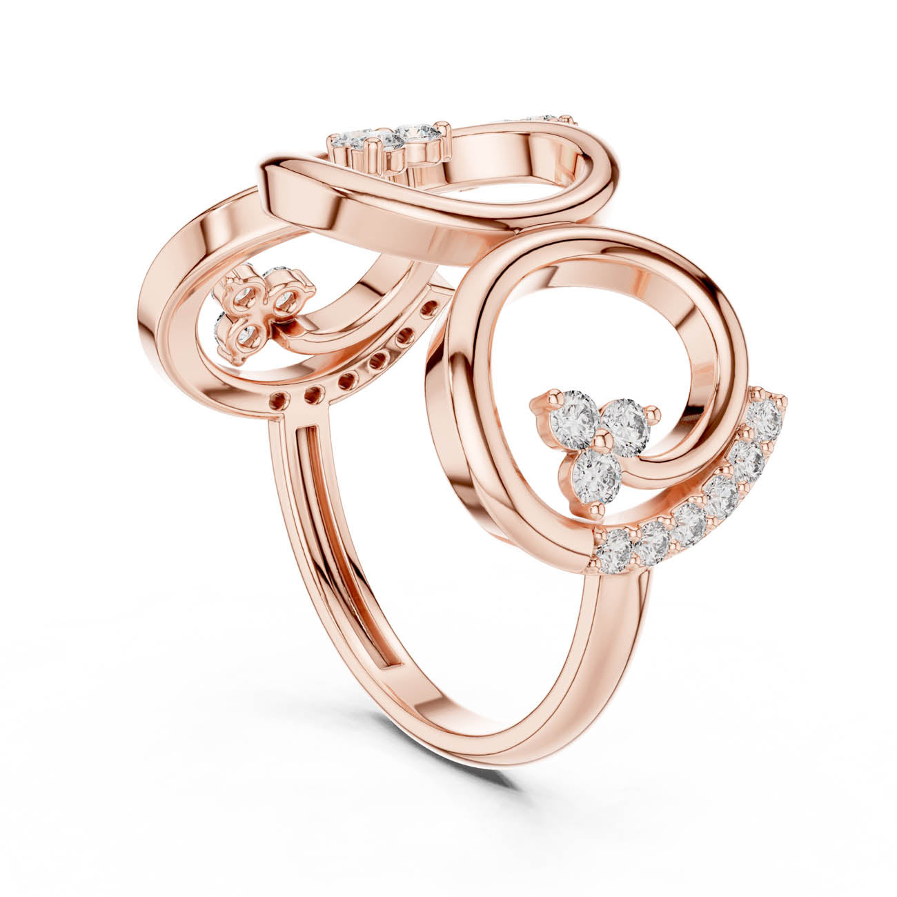 .28 Ct. Modern Open-Loop Diamond Ring (GHFTG) 9