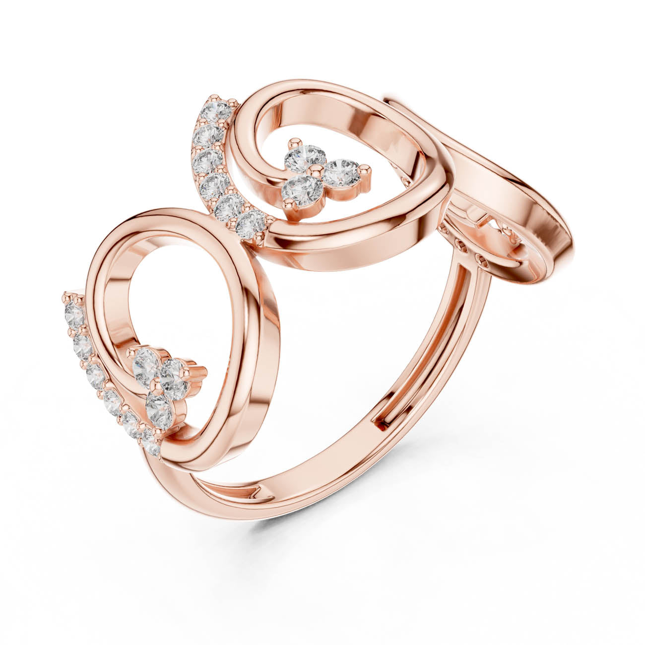 .28 Ct. Modern Open-Loop Diamond Ring (GHFTG) 6