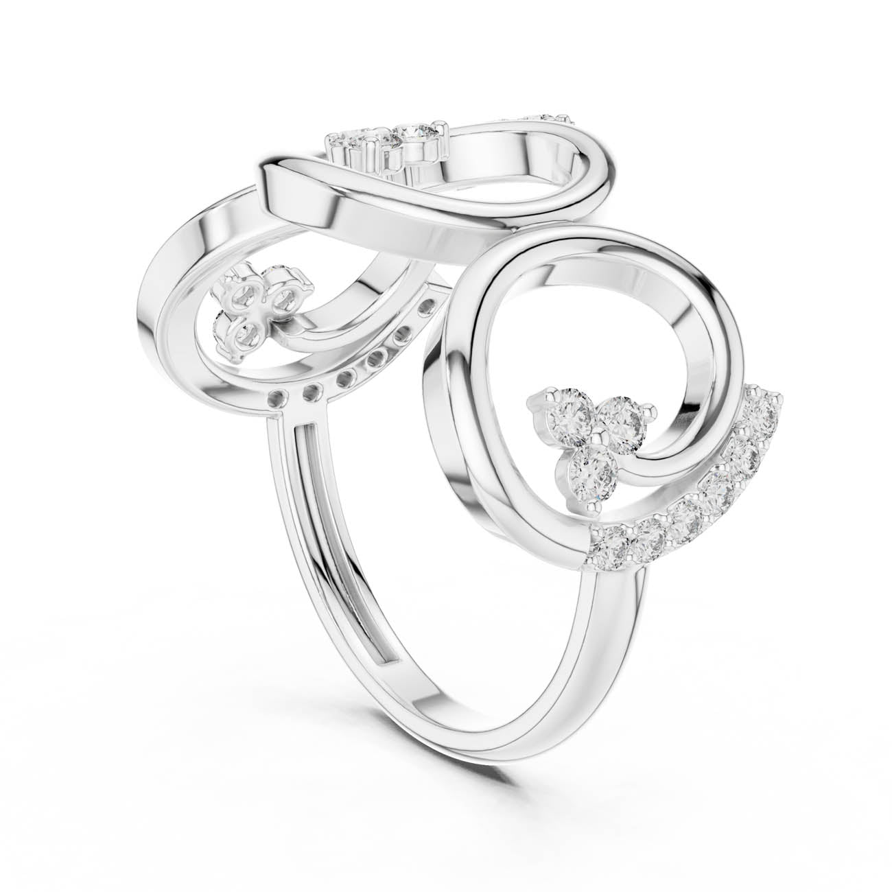 .28 Ct. Modern Open-Loop Diamond Ring (GHFTG) 10