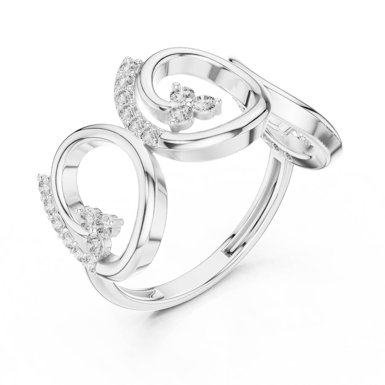 .28 Ct. Modern Open-Loop Diamond Ring (GHFTG) 8
