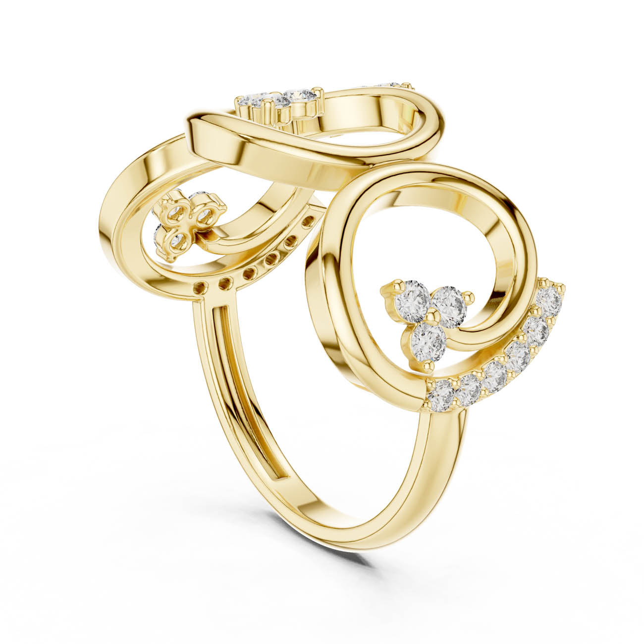 .28 Ct. Modern Open-Loop Diamond Ring (GHFTG) 3