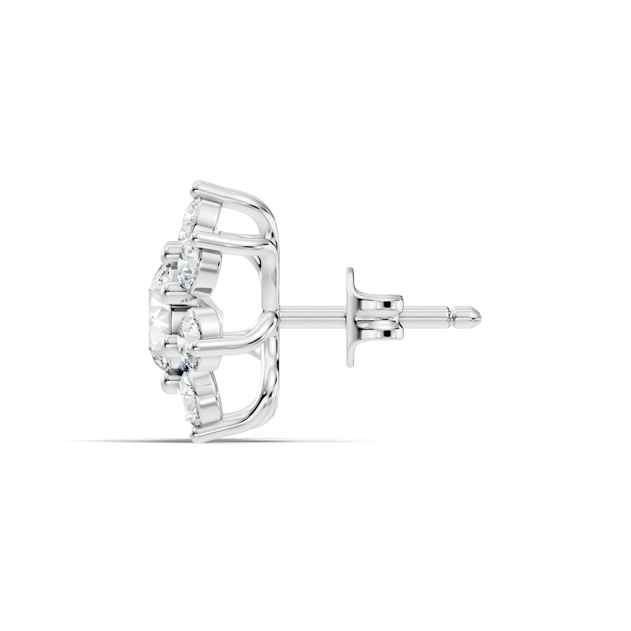 3.50 Ct. Round Diamond Floral Cluster Earrings (GJSER-101) 5