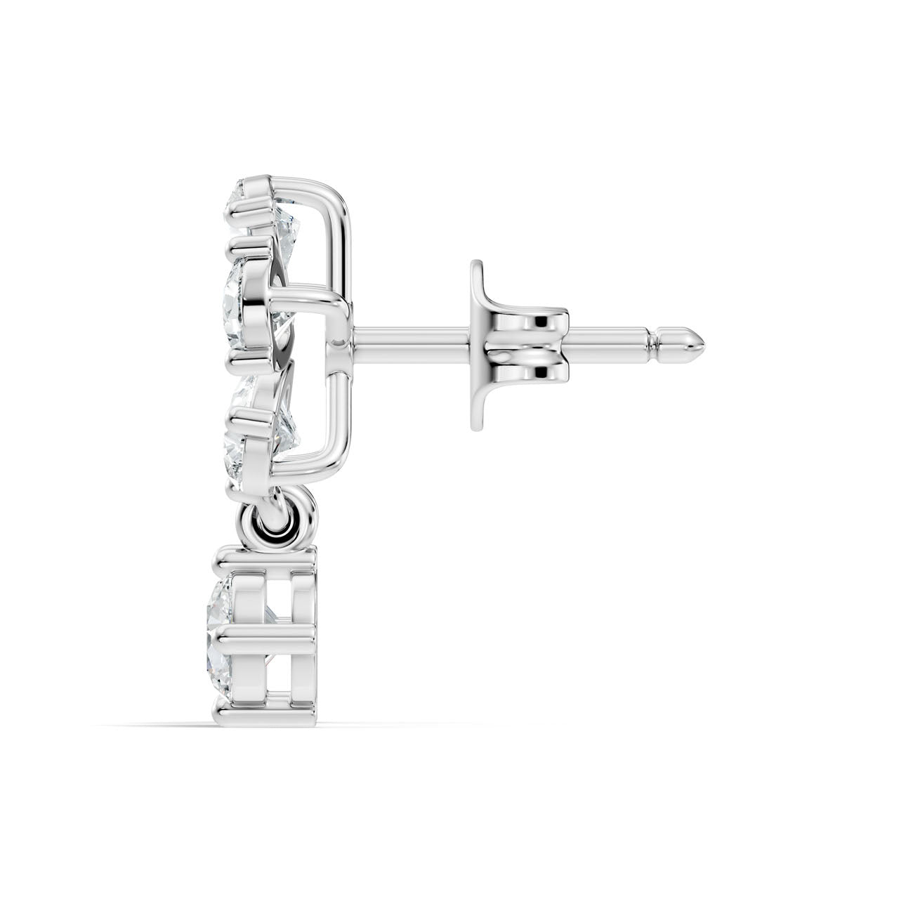 1.66 Ct. Round Diamond Floral Drop Earrings (GJSER-102) 8