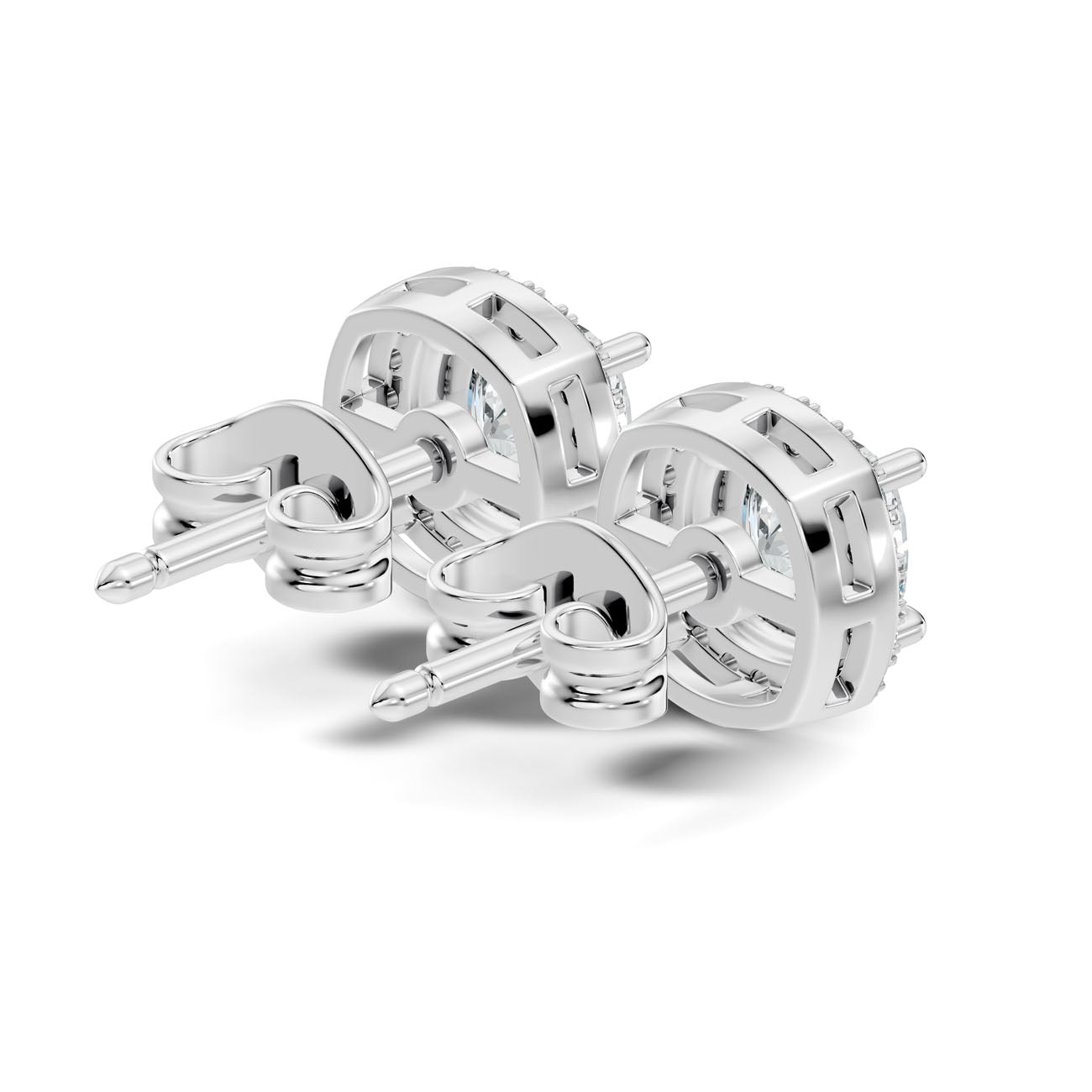 1.06 Ct. Cushion Shape Diamond Double Halo Earrings (GJSER-111) 12