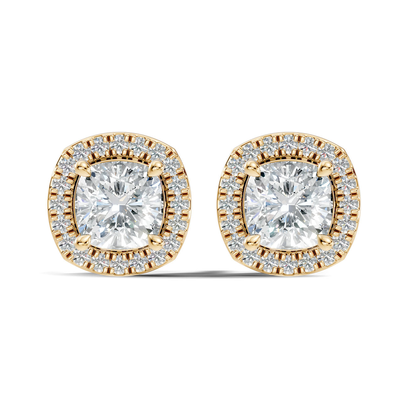 1.06 Ct. Cushion Shape Diamond Double Halo Earrings (GJSER-111) 3