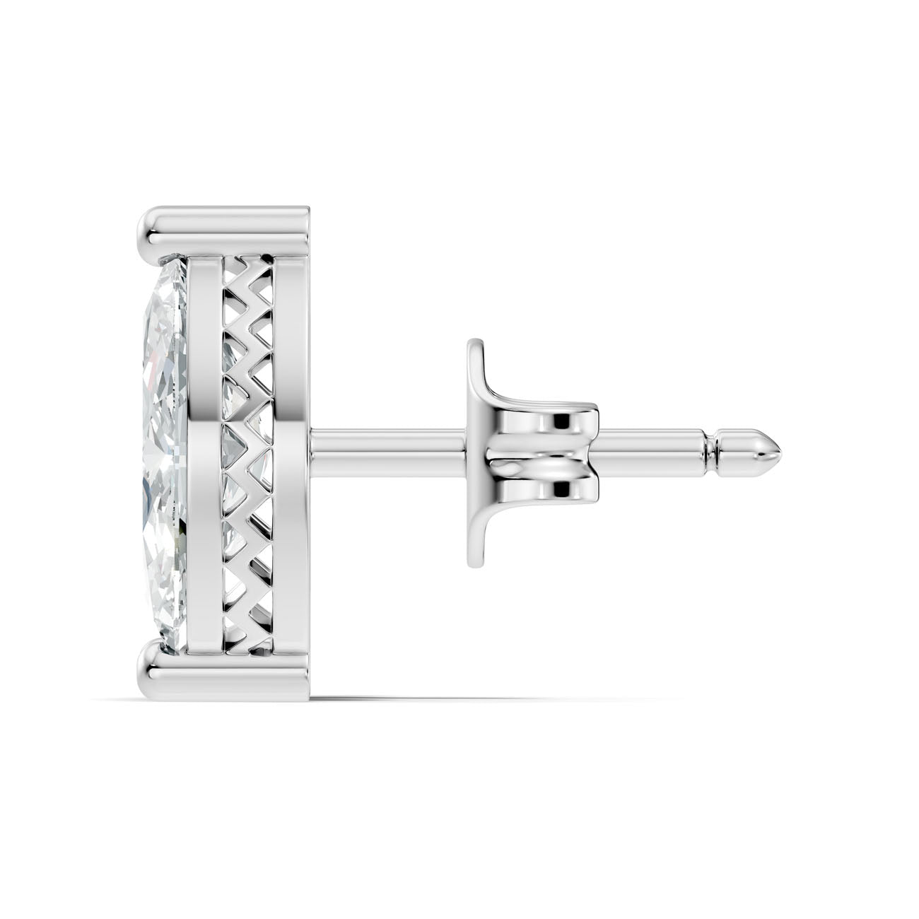 1.27 Ct. Marquise Diamond Solitaire Stud Earrings in Two-Prong Setting (GJSER-114) 7