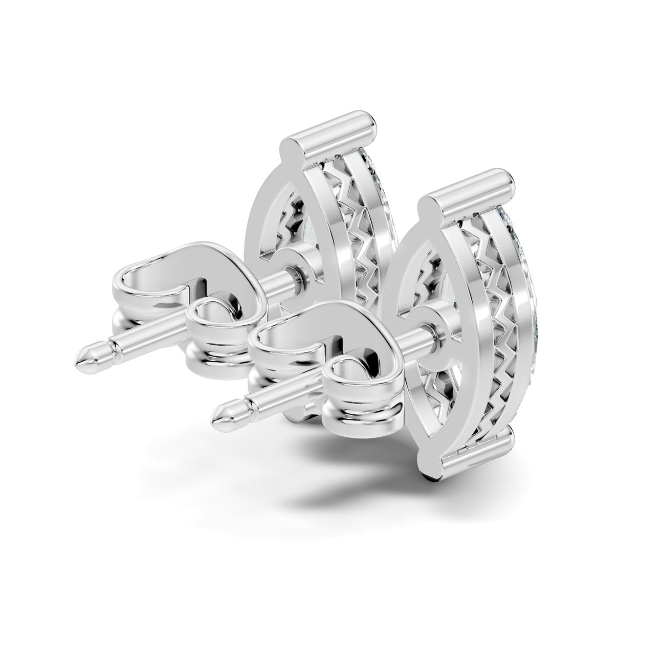 1.27 Ct. Marquise Diamond Solitaire Stud Earrings in Two-Prong Setting (GJSER-114) 8