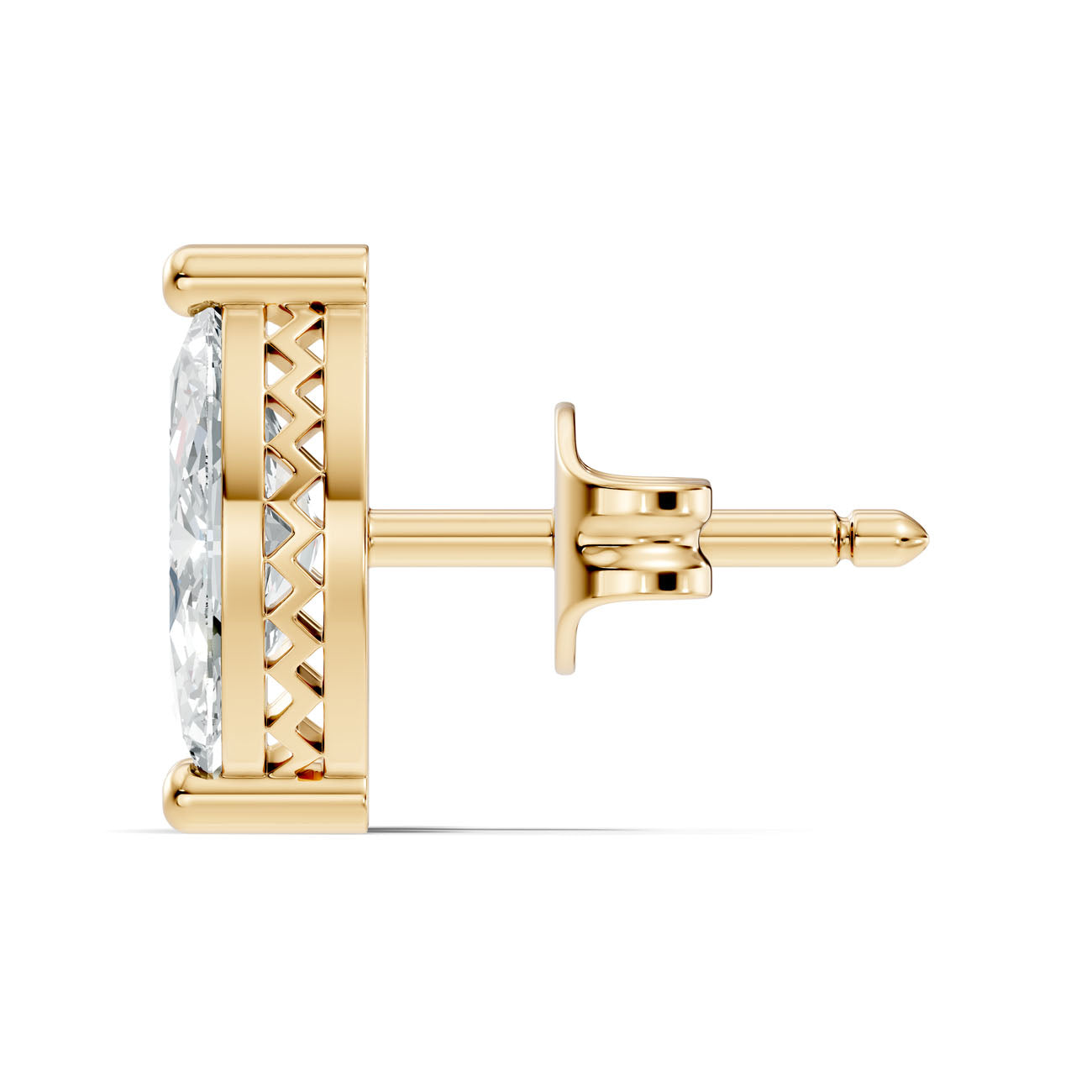 1.27 Ct. Marquise Diamond Solitaire Stud Earrings in Two-Prong Setting (GJSER-114) 4