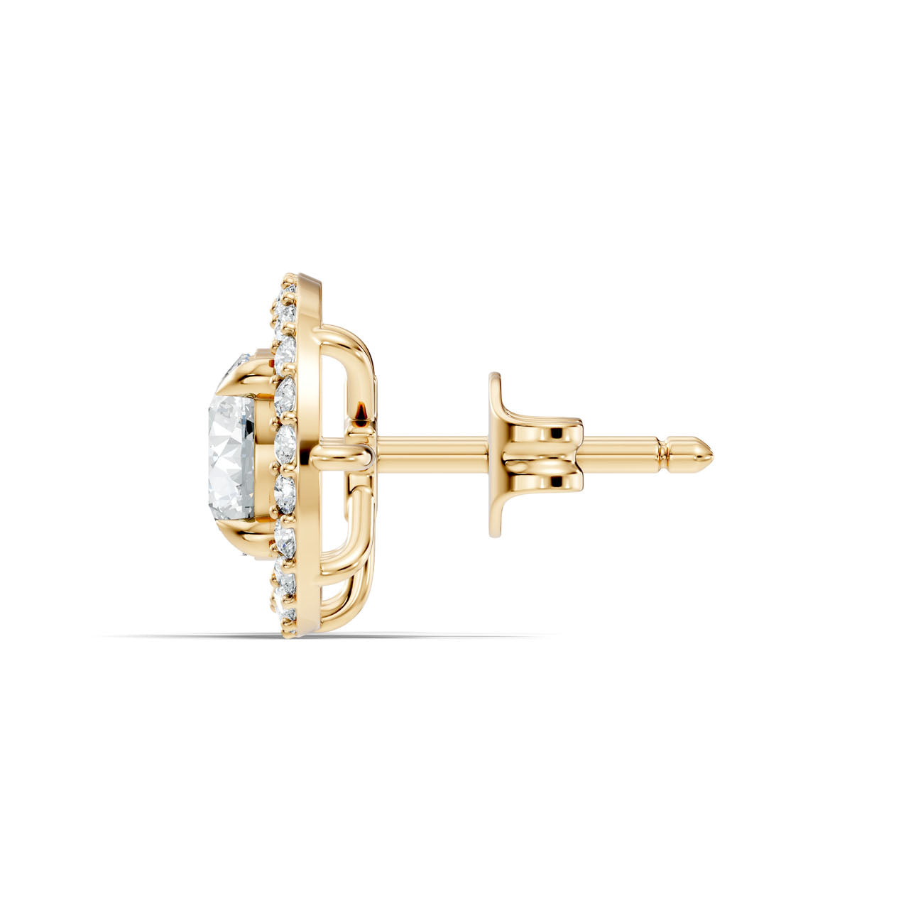 2.12 Ct. Round Diamond Halo Earrings with Open Gallery (GJSER-115) 9