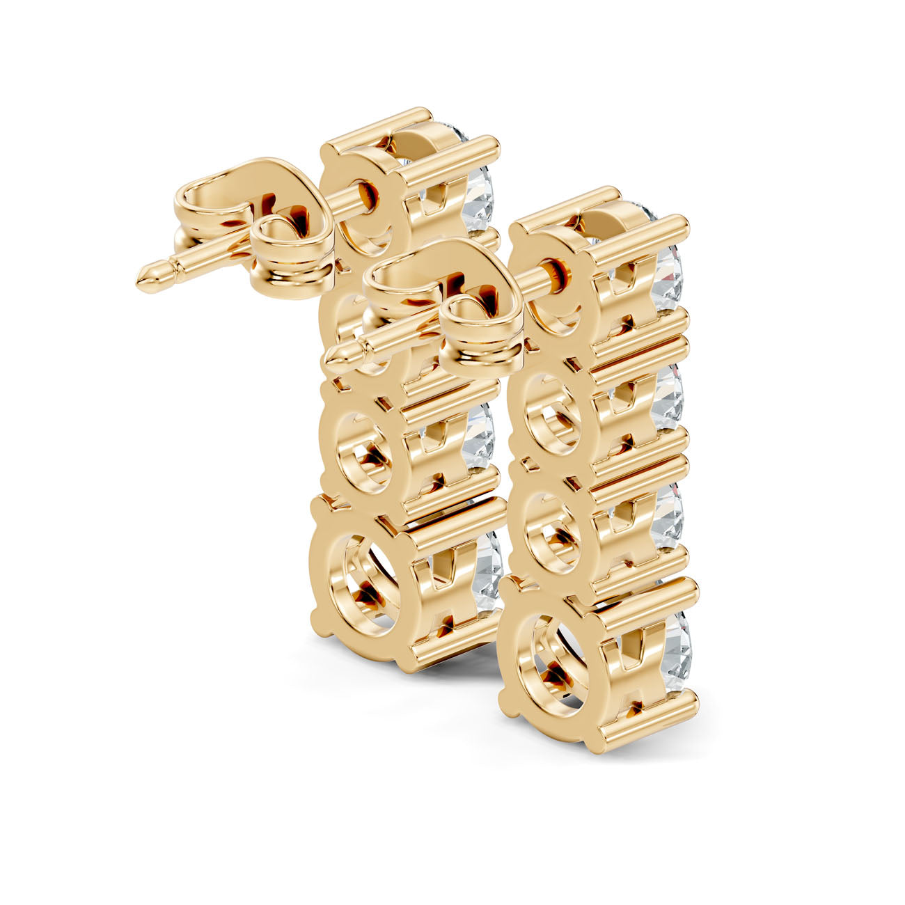 2.06 Ct. Graduated Round Diamond Drop Earrings (GJSER-144) 12