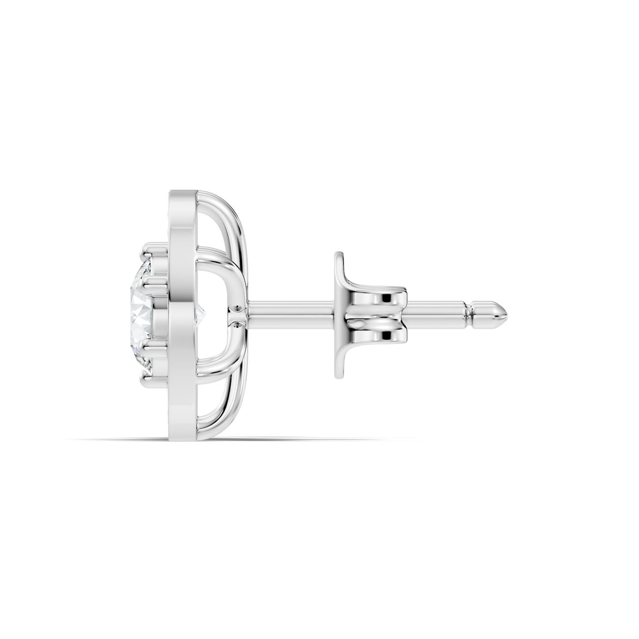1.20 Ct. Round Diamond Halo Earrings with Bezel-Inspired Frame (GJSER-145) 8