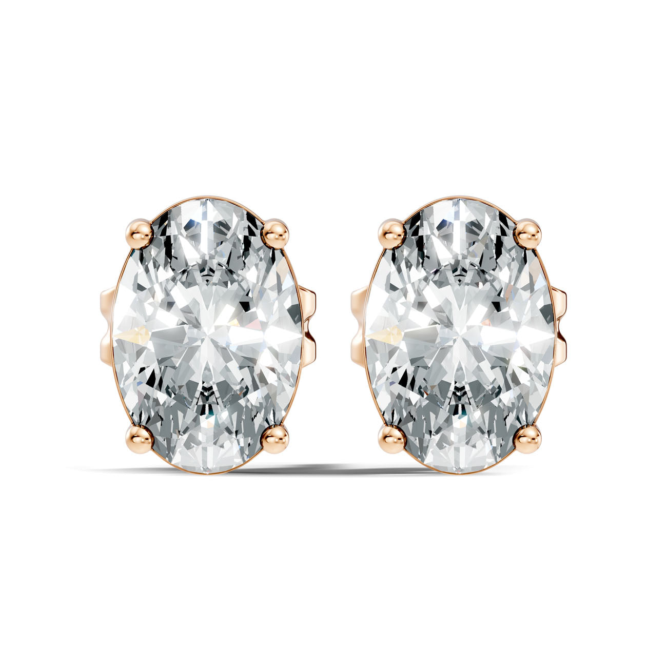 1.80 Ct. Classic Oval Diamond Stud Earrings with Four-Prong Setting (GJSER-146) 6