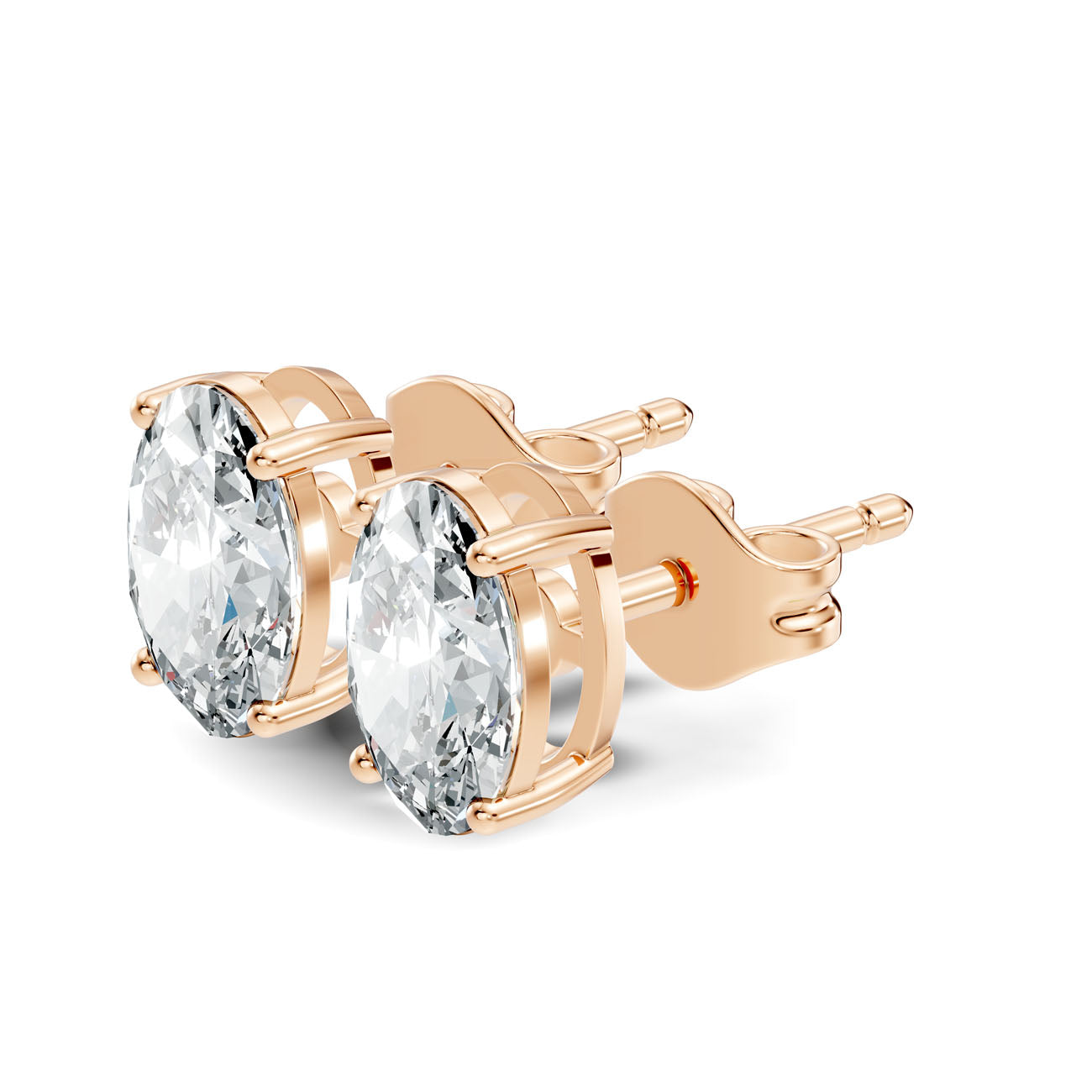 1.80 Ct. Classic Oval Diamond Stud Earrings with Four-Prong Setting (GJSER-146)