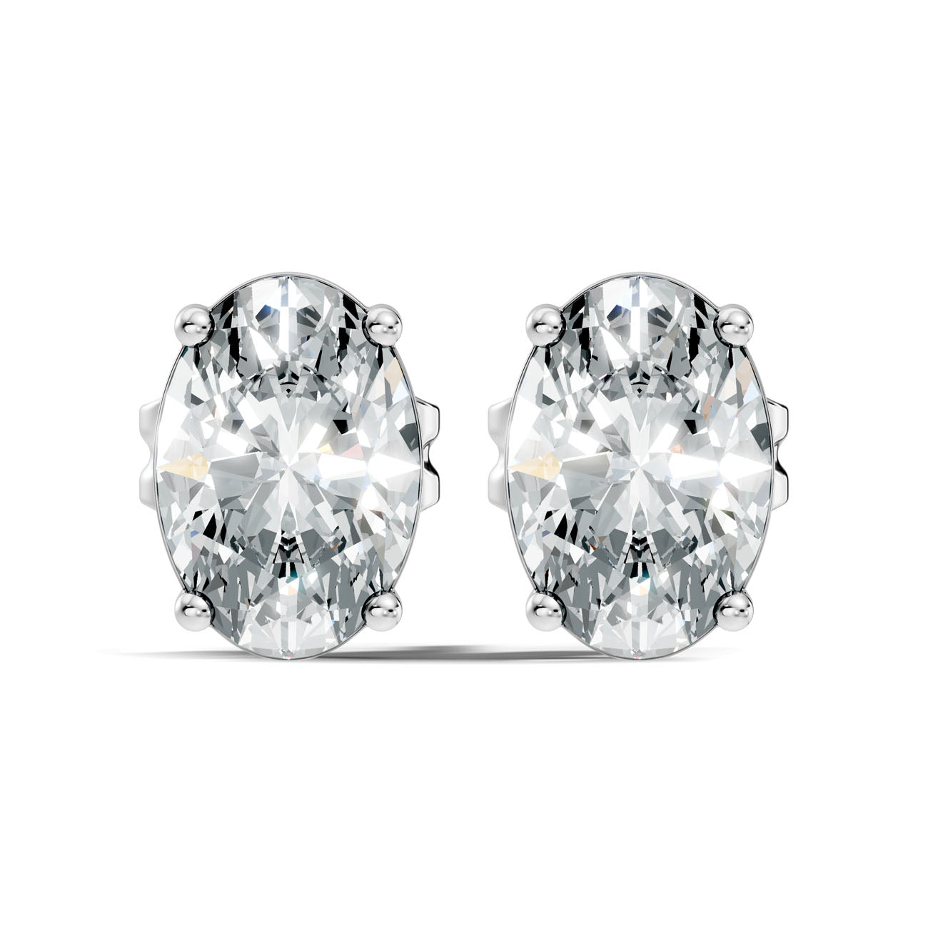 1.80 Ct. Classic Oval Diamond Stud Earrings with Four-Prong Setting (GJSER-146)
