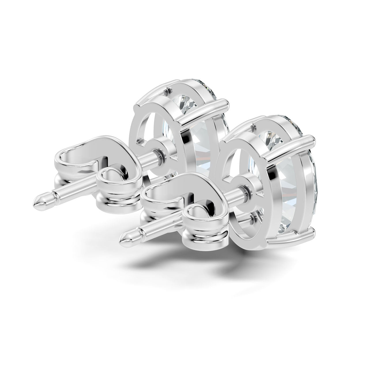 1.80 Ct. Classic Oval Diamond Stud Earrings with Four-Prong Setting (GJSER-146) 9