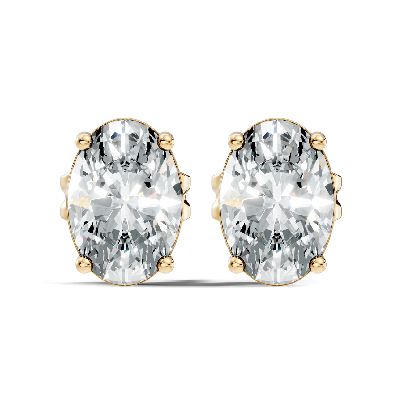 1.80 Ct. Classic Oval Diamond Stud Earrings with Four-Prong Setting (GJSER-146) 3