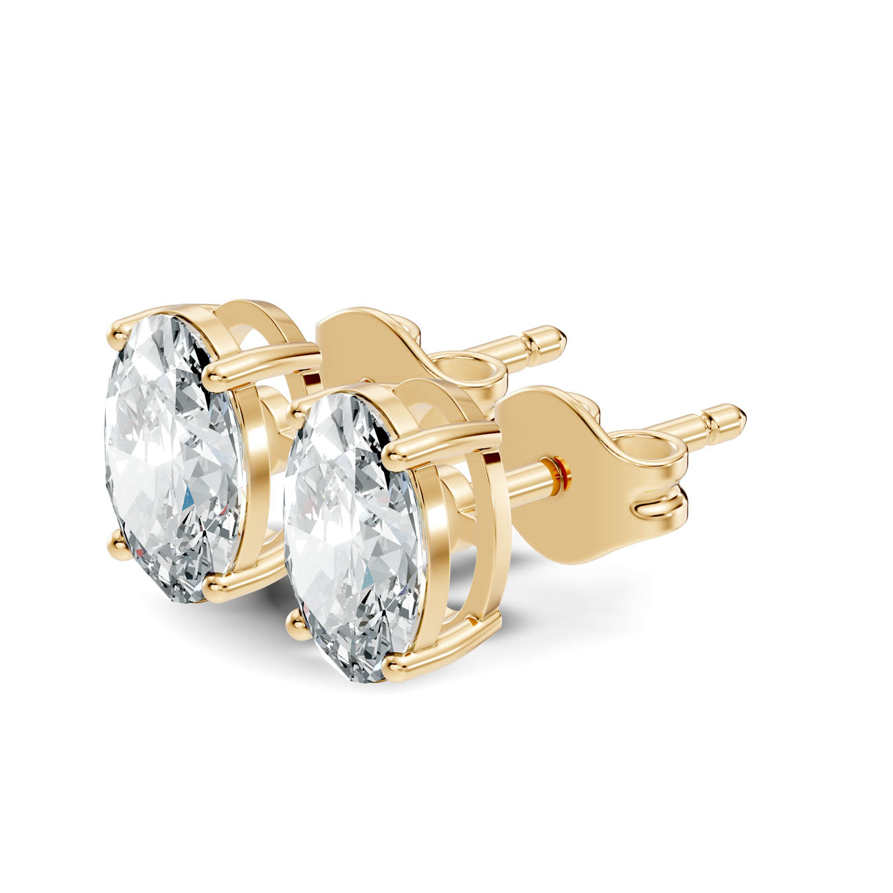 1.80 Ct. Classic Oval Diamond Stud Earrings with Four-Prong Setting (GJSER-146) 10