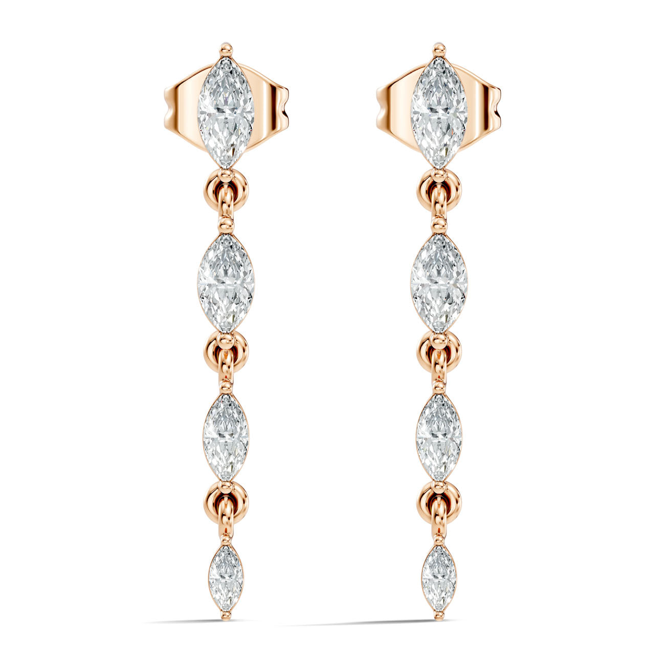 .50 Ct. Marquise Diamond Linear Drop Earrings (GJSER-155)