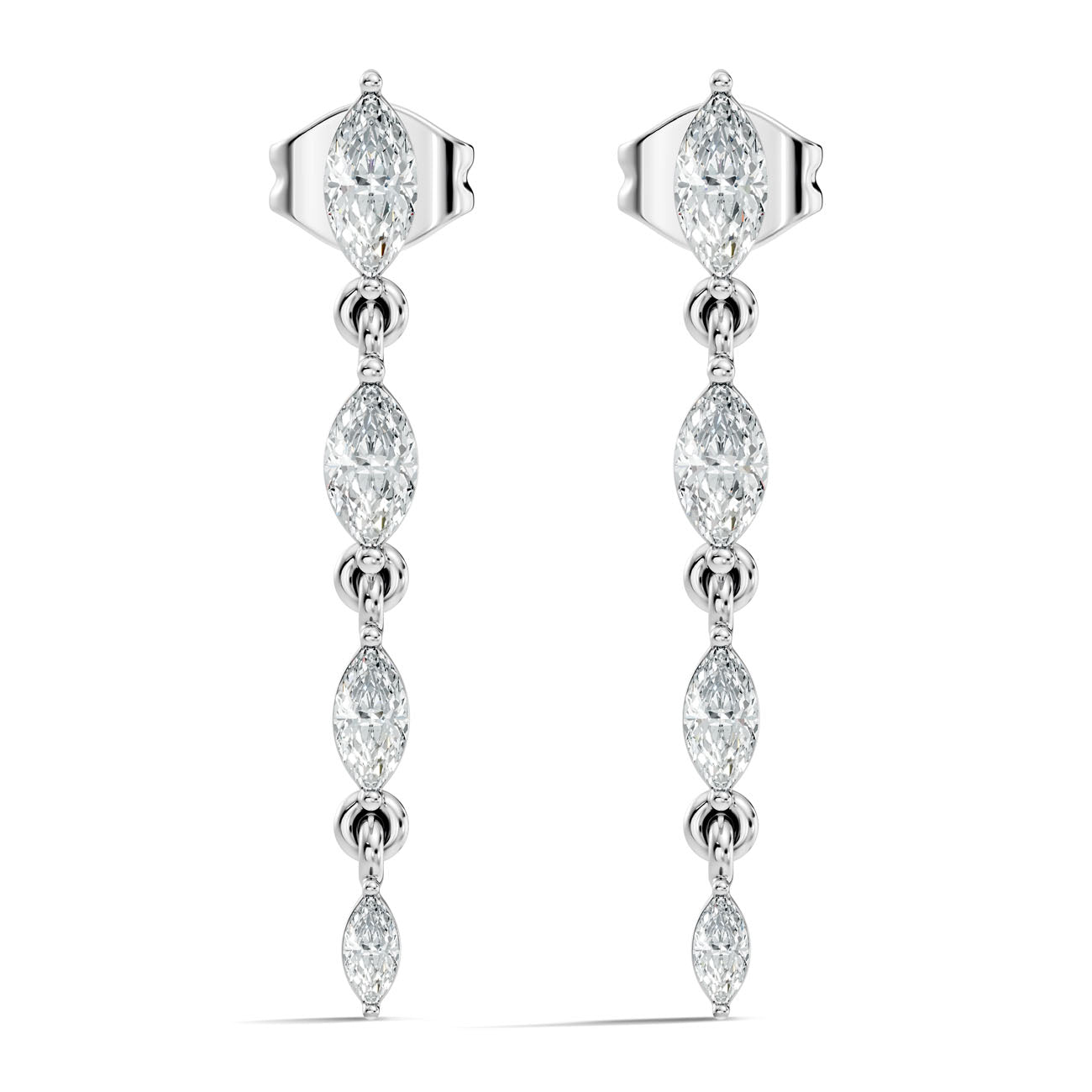.50 Ct. Marquise Diamond Linear Drop Earrings (GJSER-155) 6